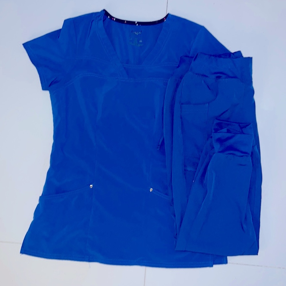 Heartsoul royal blue scrub set size small petite
